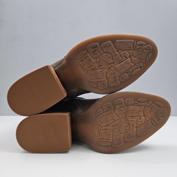 Korks By Kork Ease Shyla Ankle Boot Womens 9 Taupe Block Heel Buckle Strap NEW - Picture 13 of 15